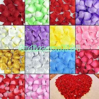 COLORFUL SILK FABRIC ROSE FLOWER PETALS WEDDING SCATTERS TABLE 