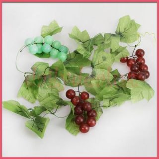 Artificial Grape Vine Garland Silk Fruit for Home Garden Wedding 