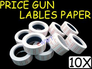 5000 pcs * New White Label Paper Tag for Motex MX 5500 Price Gun 
