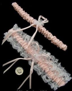 pink wedding garter in Garters