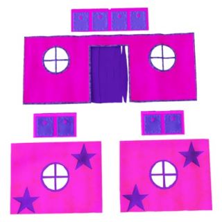 Fantasy Loft Curtain Set Pink Twin product details page
