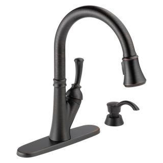 Shop Delta Savile Venetian Bronze 1 Handle Pull Down Kitchen Faucet at 