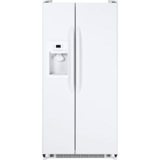 Shop GE 20 cu ft Side by Side Refrigerator (White) at Lowes