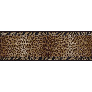 Ver allen + roth 6 3/4 Black And Gold Animal Print Prepasted 