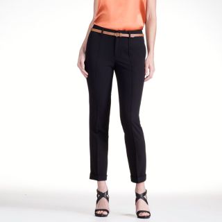 Pantalon tailleur forme carrot, sergé stretch, entrejambe 68 cm La 