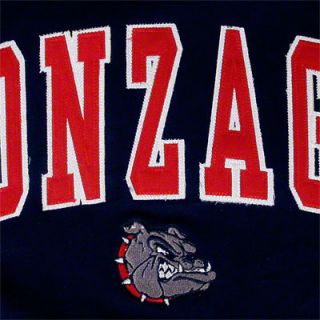 Gonzaga Bulldogs Navy Mascot One Tackle Twill Hooded Sweatshirt 