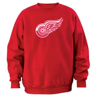 Detroit Red Wings Majestic Athletic Red Tek Patch Crewneck Sweatshirt 