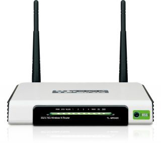 Forstør billedet WiFi 3G router 300 Mbps TL MR3420 + switch med 4 