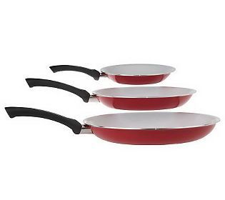 Walah Set of 3 Ceramic Nonstick Frying Pans — 