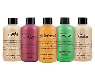 philosophy taste of holiday 3 in 1 shower gel 5 pc collection —  