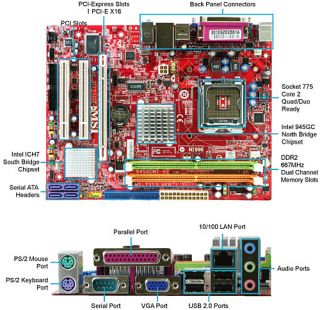 MSI 945GCM7 L V2 Motherboard   Intel 945GC, Socket 775, MicroATX 