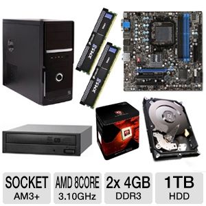 MSI 760GM E51(FX) AMD 760 Socket AM3+ Motherboard and AMD FX 8120 3.10 