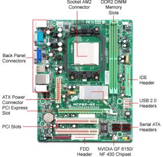 Biostar MCP6P M2+ Motherboard   v6.0, NVIDIA GeForce 6150, Socket AM2 