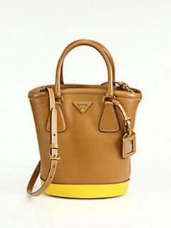 Prada   Saffiano Lux Bi Color Bucket Bag