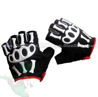 Wholesale Half Finger Skeleton Motorcycle Riding Gloves    