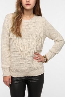Staring at Stars Fringe Sweater   Urban Outfitters