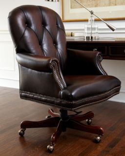 Owen Leather Desk Chair   The Horchow Collection