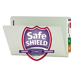 Smead 60percent Recycled Pressboard End Tab Folders With Fasteners 