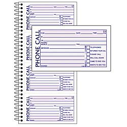 Office Depot® Brand Phone Message Book, 11 x 5 1/2, Canary/White 