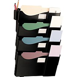 Office Depot Brand Wall 4 Pockets Letter SizeLegal Size Black by 