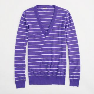 Factory stripe V neck sweater   cotton   FactoryWomens Sweaters   J 