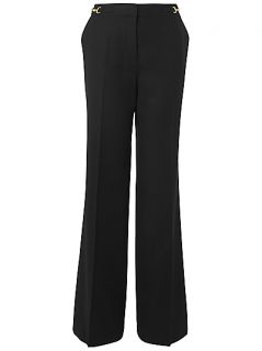 Buy Jaeger Snaffle Flannel Trousers, Black online at JohnLewis 