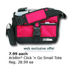 99 each ArtBin Click n Go Small Tote Reg. 28.99 ea