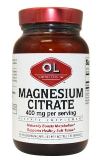 Olympian Labs Magnesium Citrate    400 mg   100 Capsules   Vitacost 