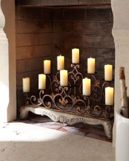 Orante Fireplace Candelabra   The Horchow Collection
