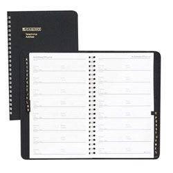 At A Glance TelephoneAddress Book 4 78 x 8 Black by Office Depot