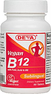 Deva Vegan B12 Sublingual    90 Sublingual Tablets   Vitacost 