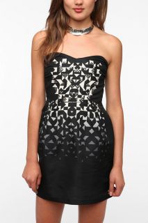 Silence & Noise Faille Strapless Dress   Urban Outfitters
