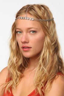 Burnished Rhinestone Goddess Chain Headwrap   Urban Outfitters