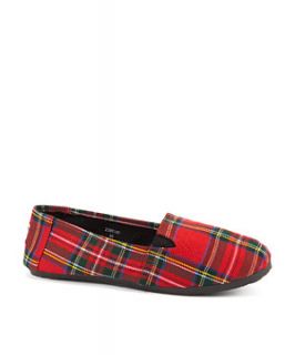 Red Pattern (Red) Tartan Print Esparille Plimsolls  238814069  New 