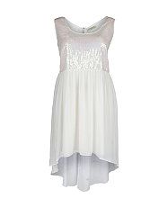 Winter White (Cream) Innocence+ Cream Sequin Sleeveless Dress 