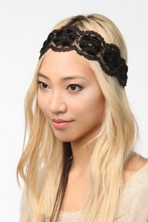 Lace Roses Headwrap   Urban Outfitters