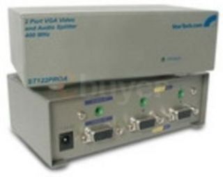 Startech 2 Port High Resolution 400 MHz VGA Video Splitter With Audio