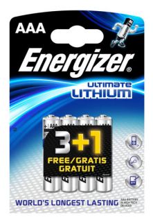 Energizer Ultimate Lithium AAA batteries 3 Pack + 1 Free  Ebuyer