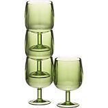 Set of 4 Stacking Green Acrylic Wine Glasses $7.80 reg. $9.95 $4.95 