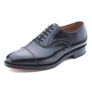Black capped toe Oxford shoes  