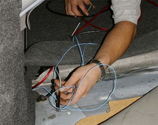 wiring snake can come in handy for pulling wires to the amp mounting 