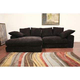 Baxton Studio Choxi Fabric Sofa and Chaise Set   Dark Brown  Meijer 