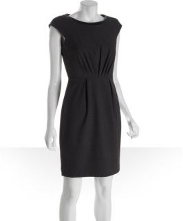 Calvin Klein charcoal stretch croc embossed crewneck dress