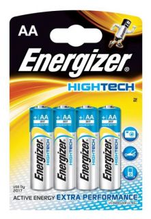 Energizer 63287 Hightech AA Extra Performance Batteries 4 Pack