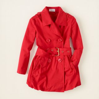 girl   outerwear   bubble hem trench coat  Childrens Clothing  Kids 