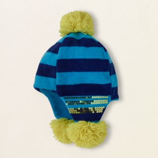girl   accessories   rugby striped fleece hat  Childrens Clothing 