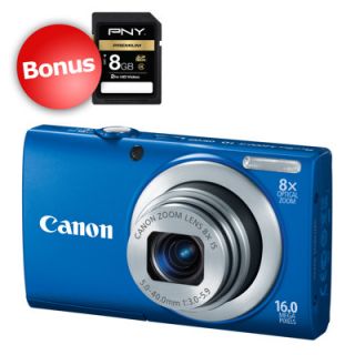 Canon PowerShot A4000 16MP 3 LCD 8x Optical Zoom Digital Camera with 
