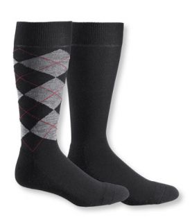 Mens Trouser Socks, Argyle/Solid Color Two Pairs Mens  Free 