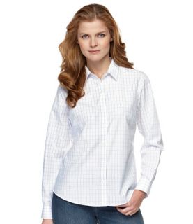 Wrinkle Resistant Cotton Poplin Shirt, Check Casual   