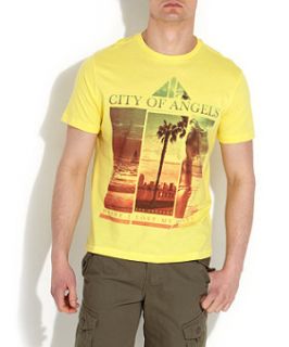 Soft Yellow (Yellow) Yellow City of Angels Printed T Shirt 